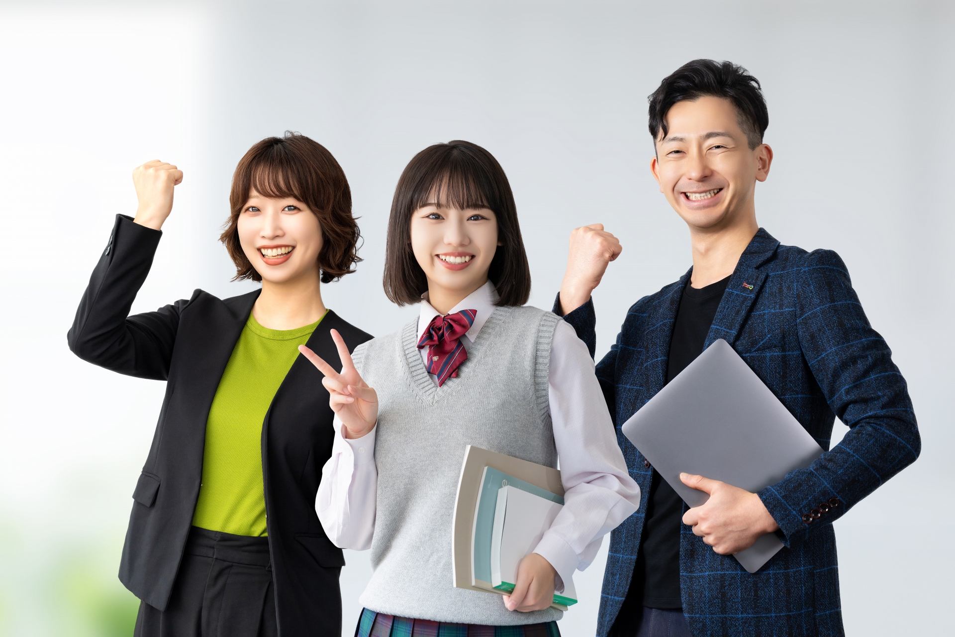 先生と喜ぶ生徒